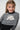 Siyah Beyaz Çizgili İkili Tasarım Örme Kız Çocuk Sweatshirt