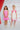 Cut Out Bel Detaylı Pembe Elbise